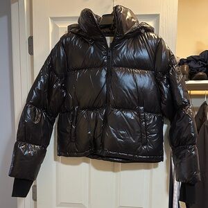 Michael Kors Shiny Black Puffer Jacket
